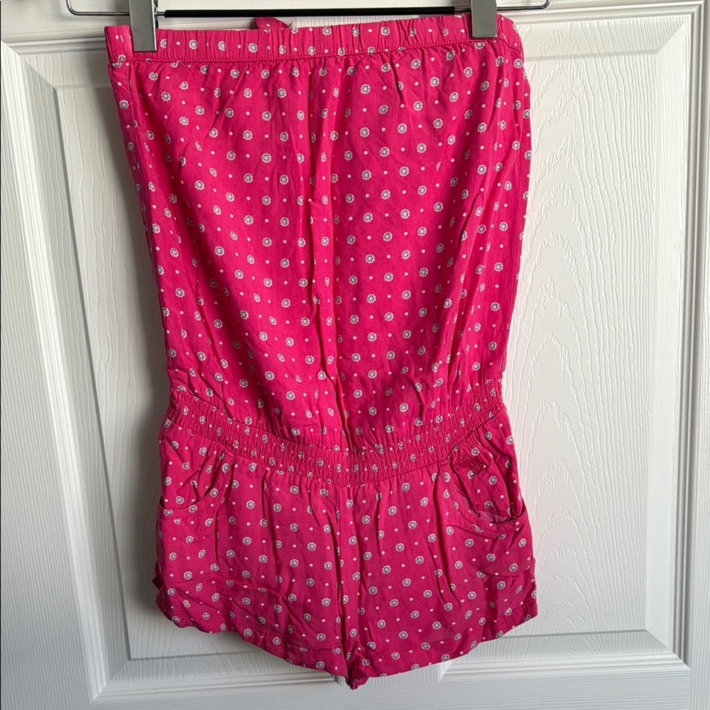 NWOT Abercrombie & Fitch Strapless Tie and Cinch Romper w Pockets